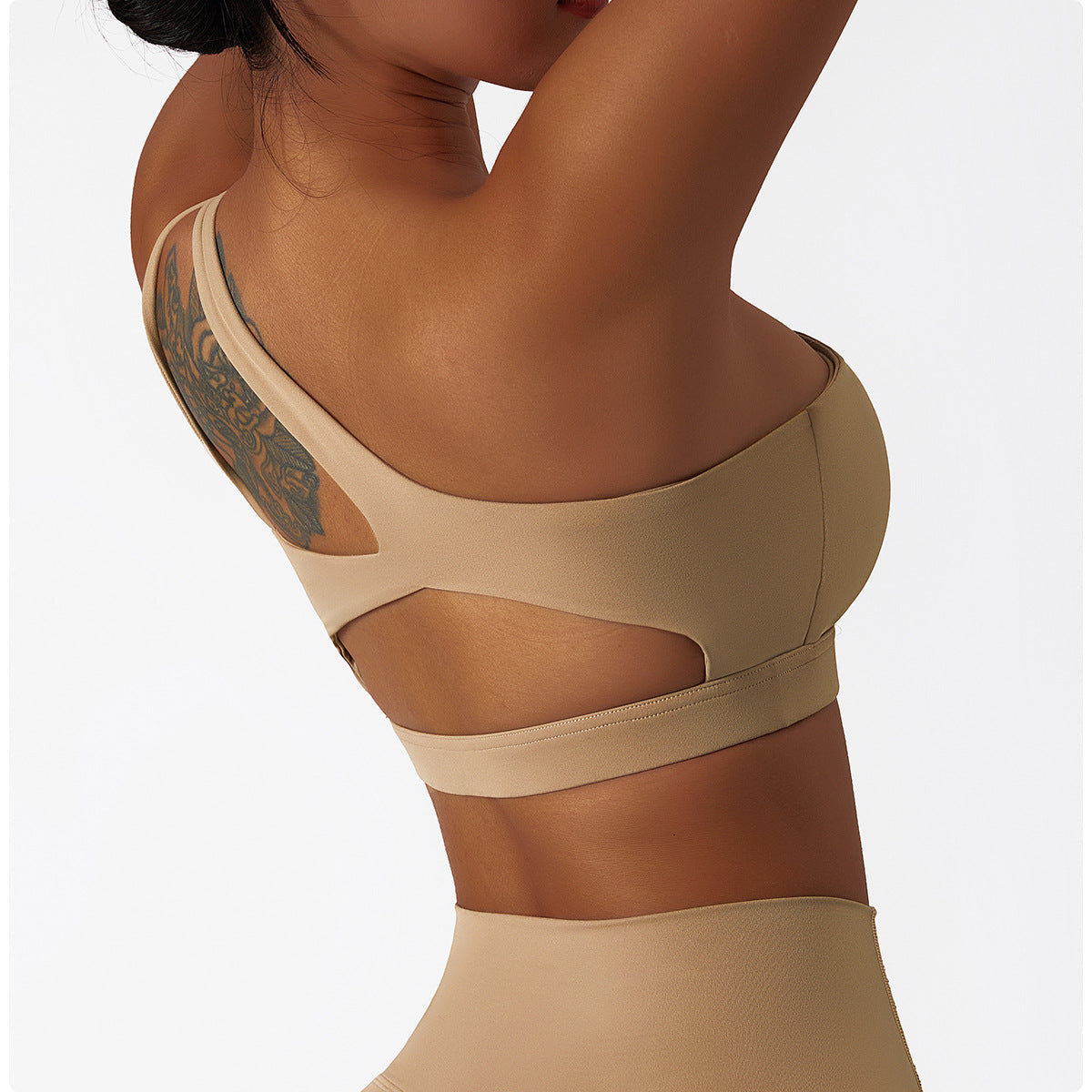 Ennzoo One-Shoulder Shockproof Yoga Bra