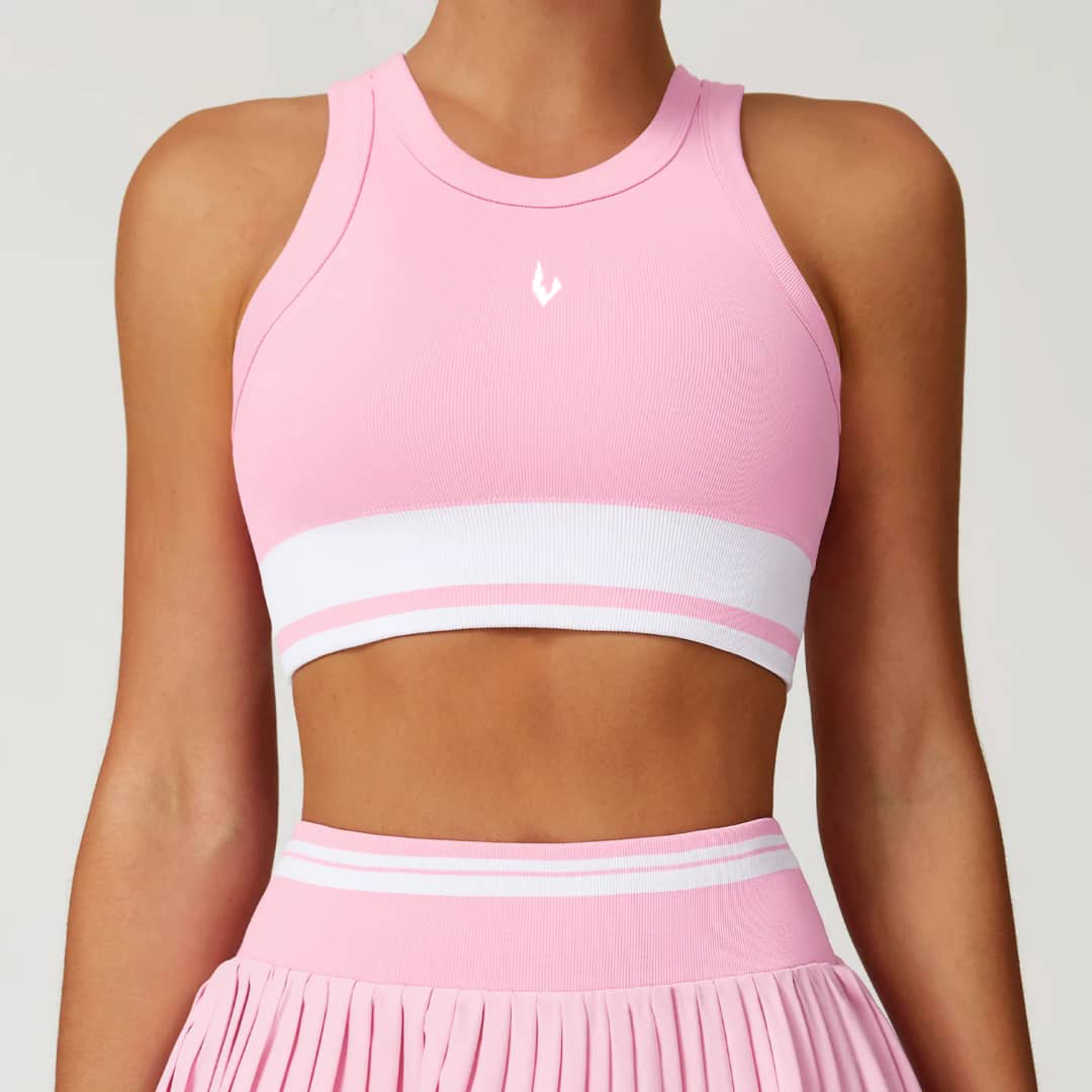 ENNZOO Color-Block Crop Top
