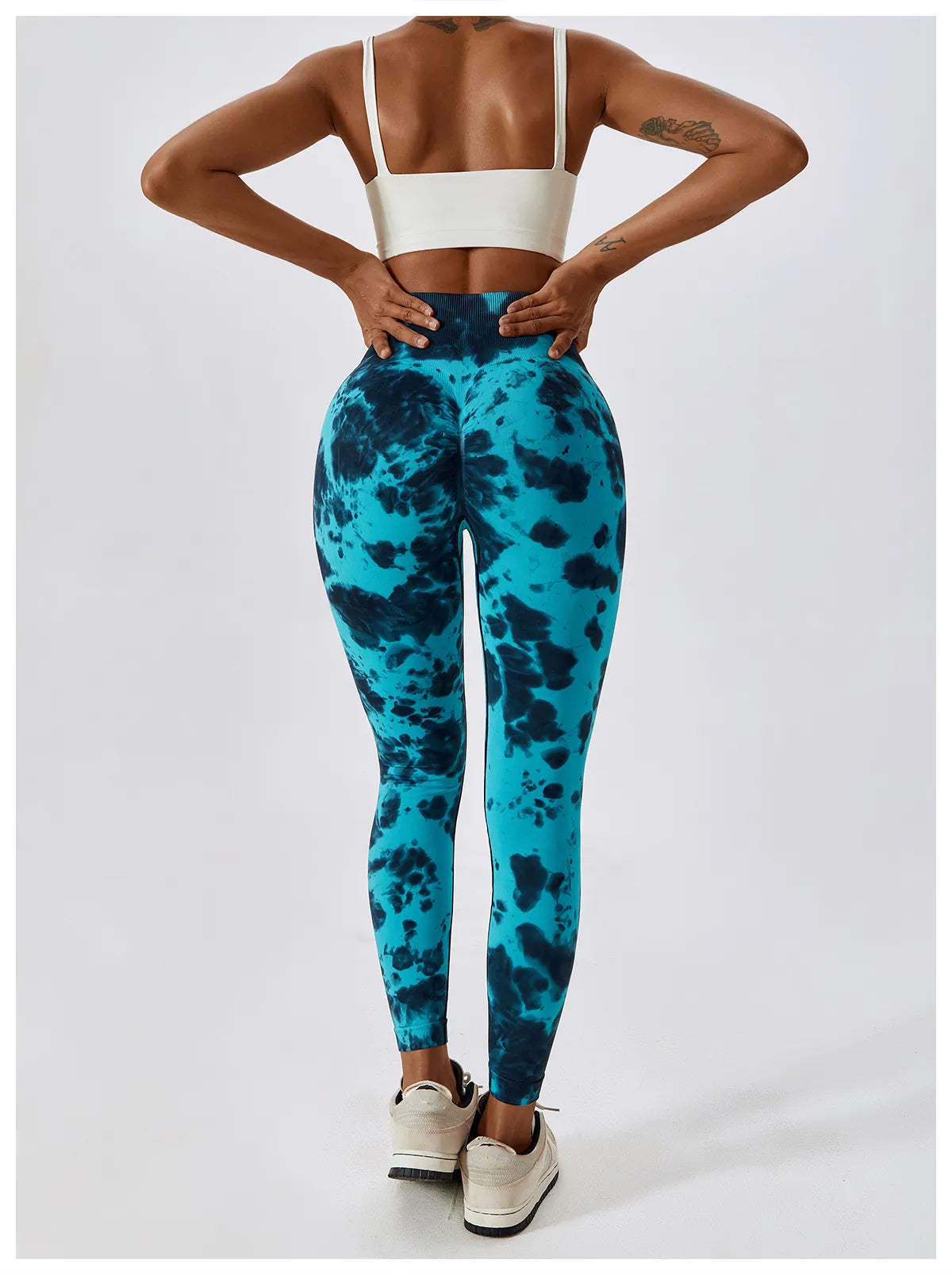 Ennzoo Tie-dye Seamless Scrunch Leggings