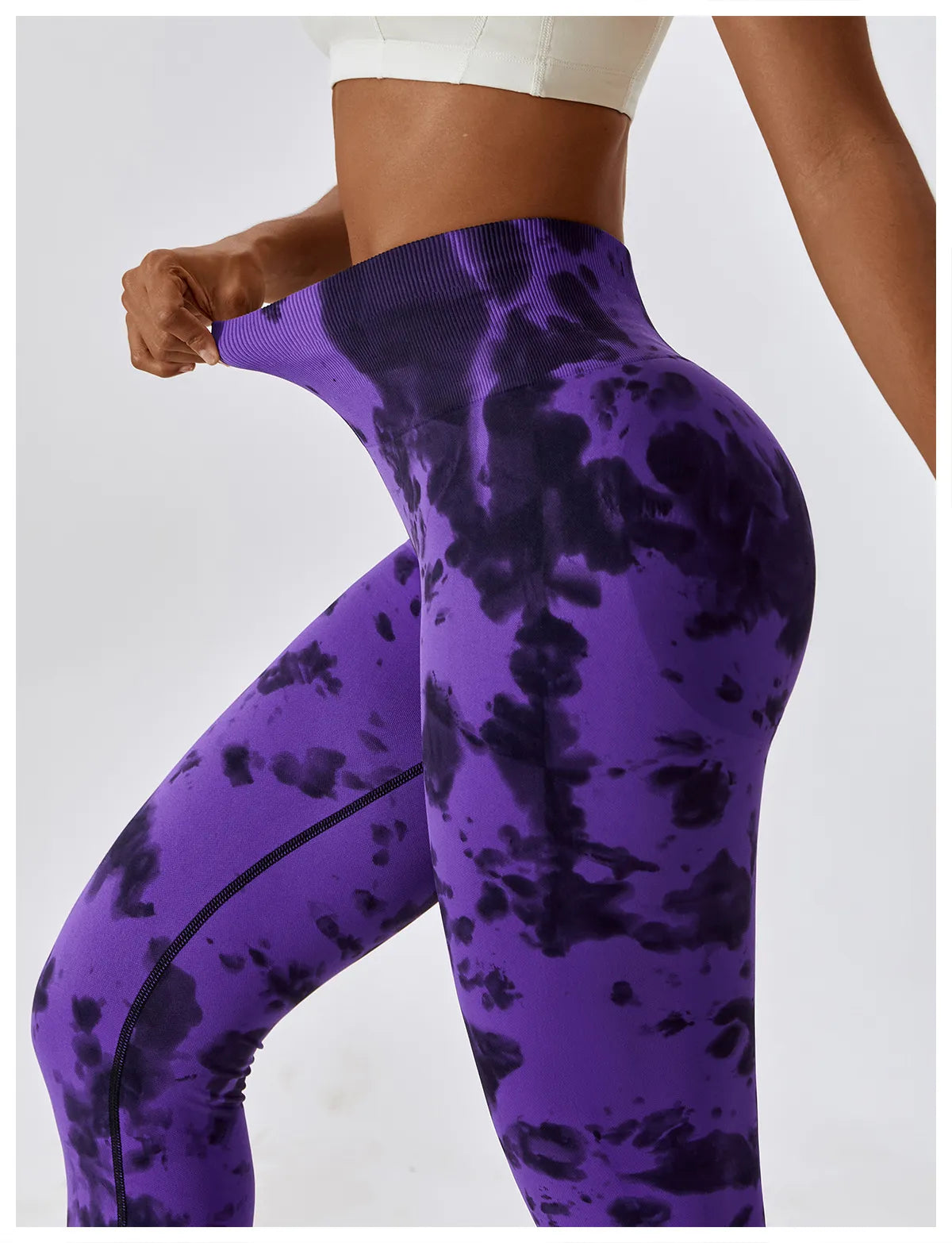 Ennzoo Tie-dye Seamless Scrunch Leggings