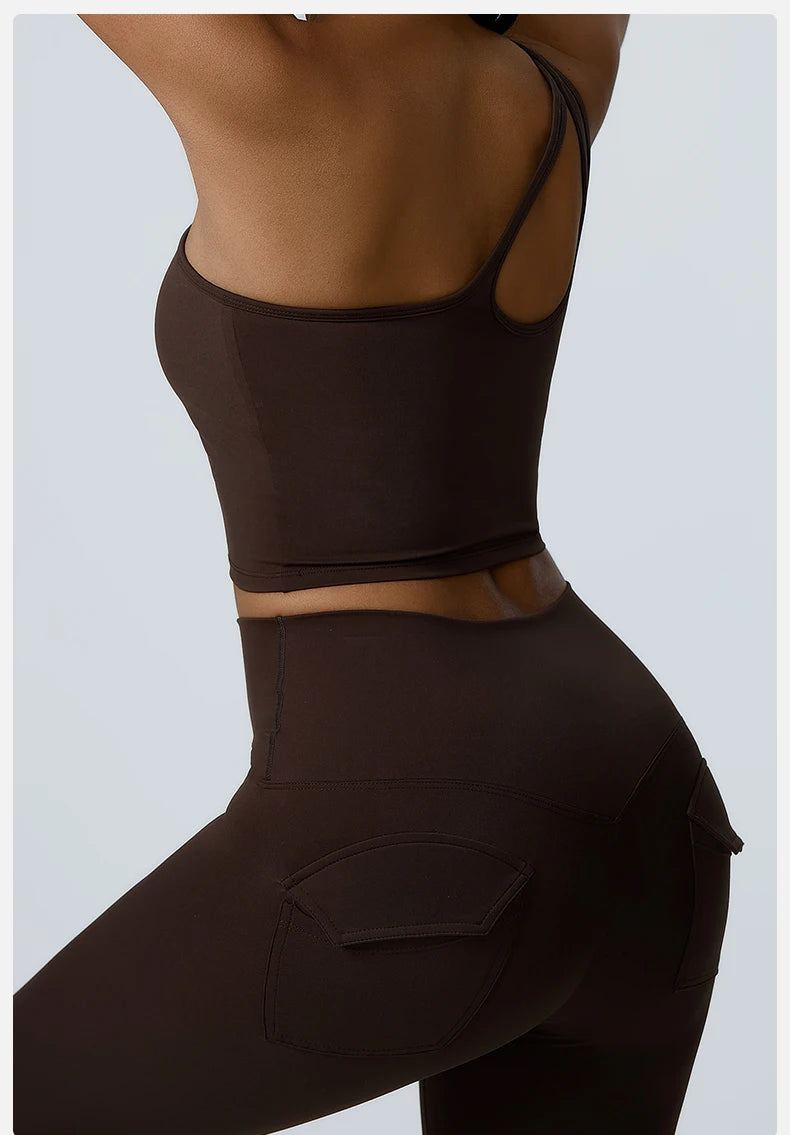 ENNZOO One-Shoulder Sports Bra