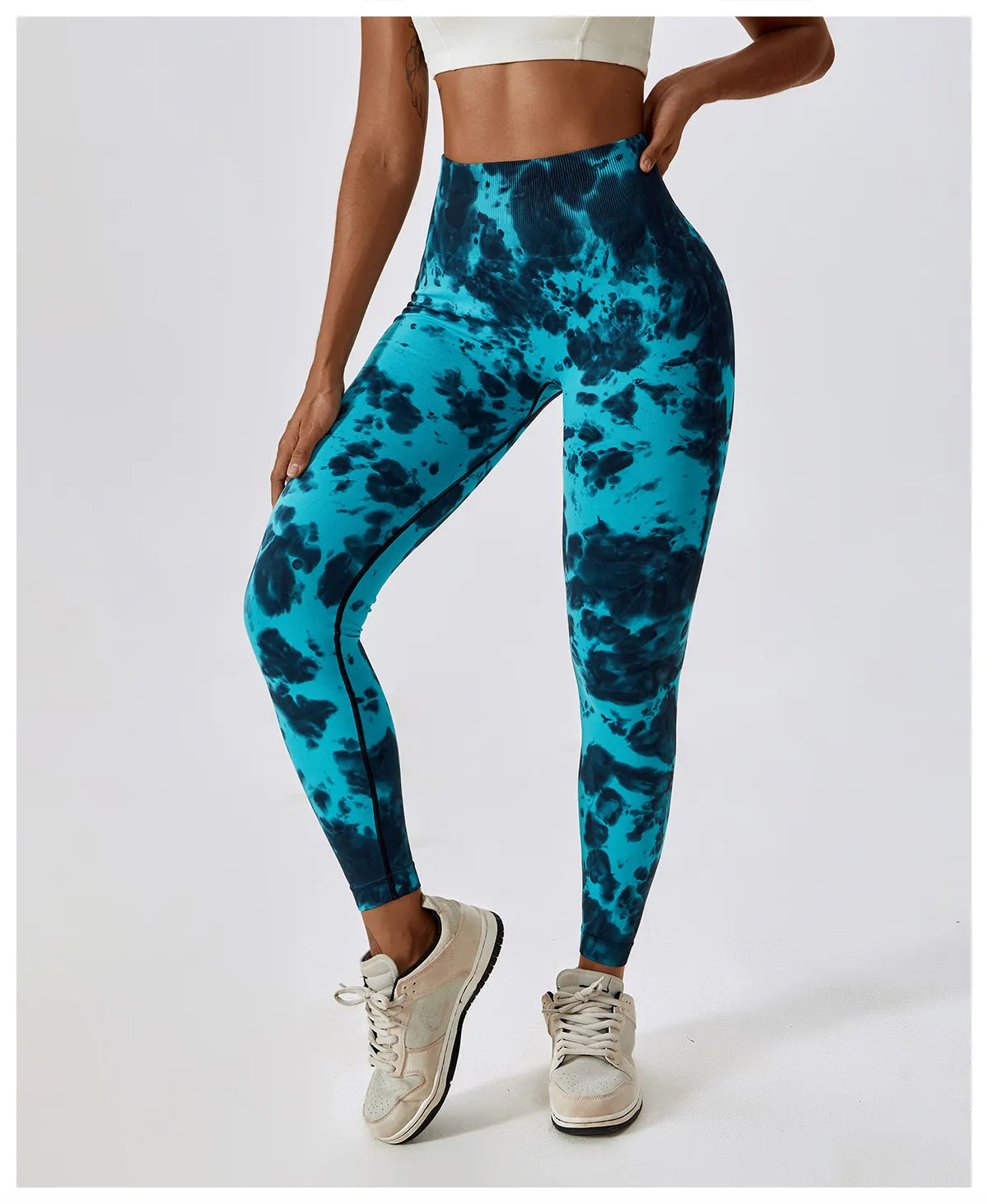 Ennzoo Tie-dye Seamless Scrunch Leggings