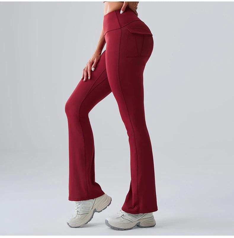 Ennzoo Flared Seam Pocket Leggings