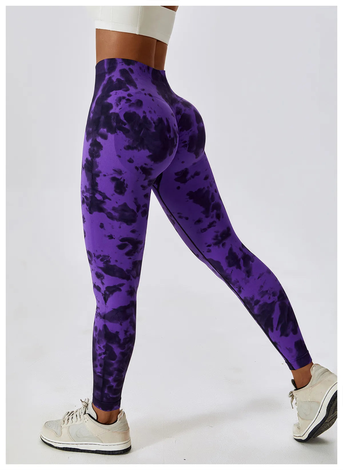Ennzoo Tie-dye Seamless Scrunch Leggings