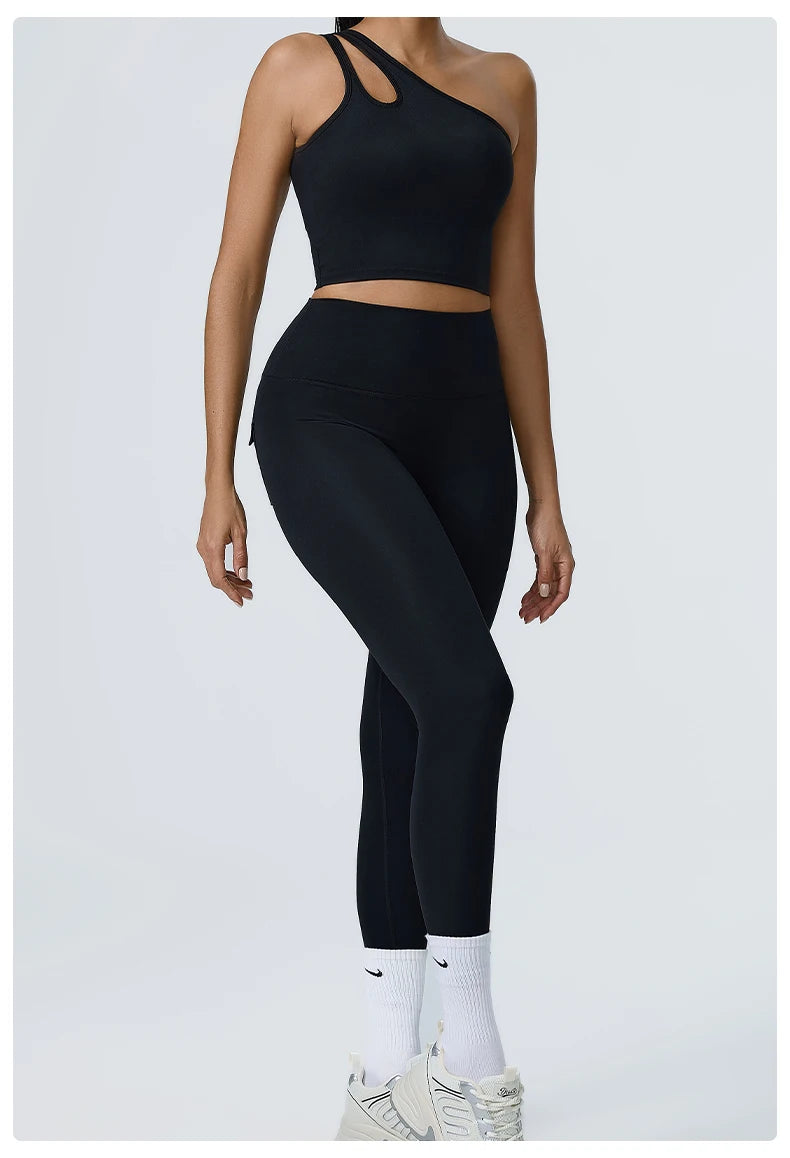 ENNZOO One-Shoulder Sports Bra