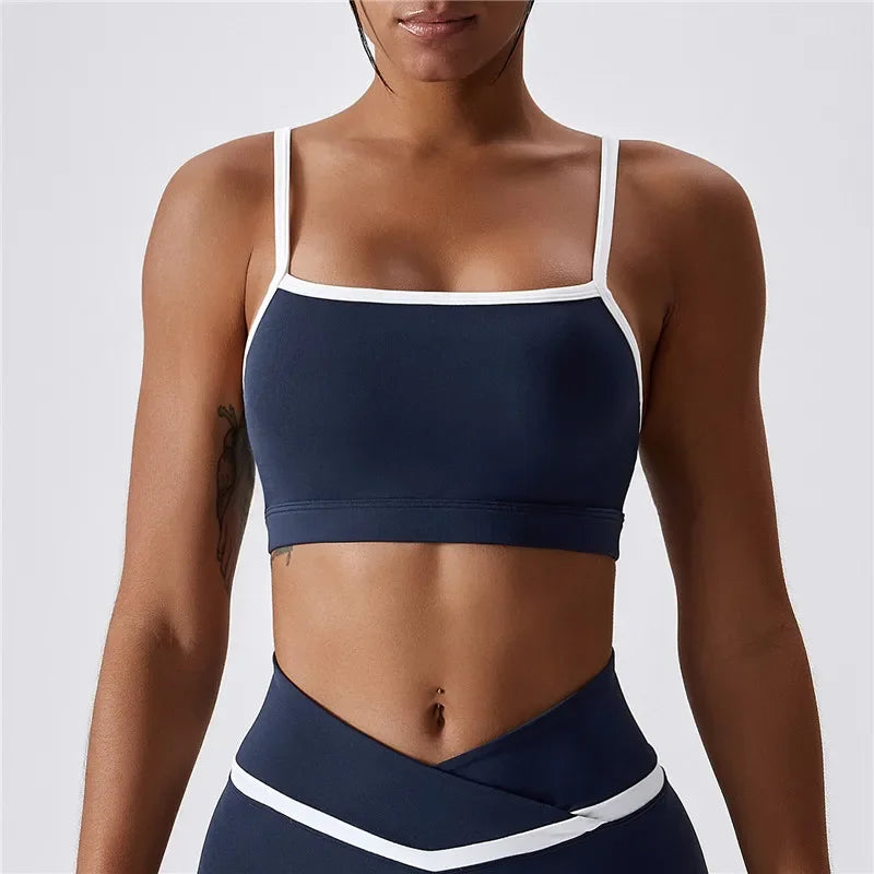 Zoorie Stitching Contrast Color Bra