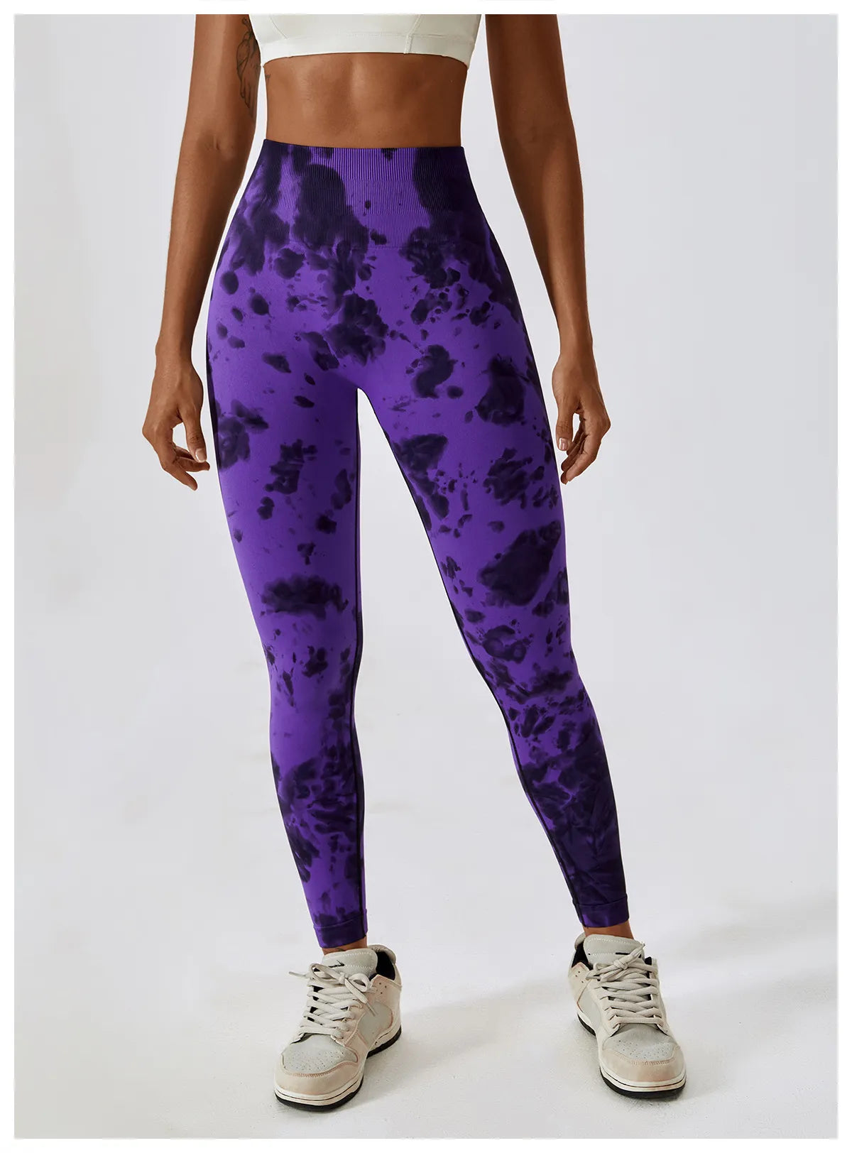 Ennzoo Tie-dye Seamless Scrunch Leggings