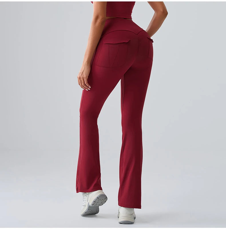 Ennzoo Flared Seam Pocket Leggings
