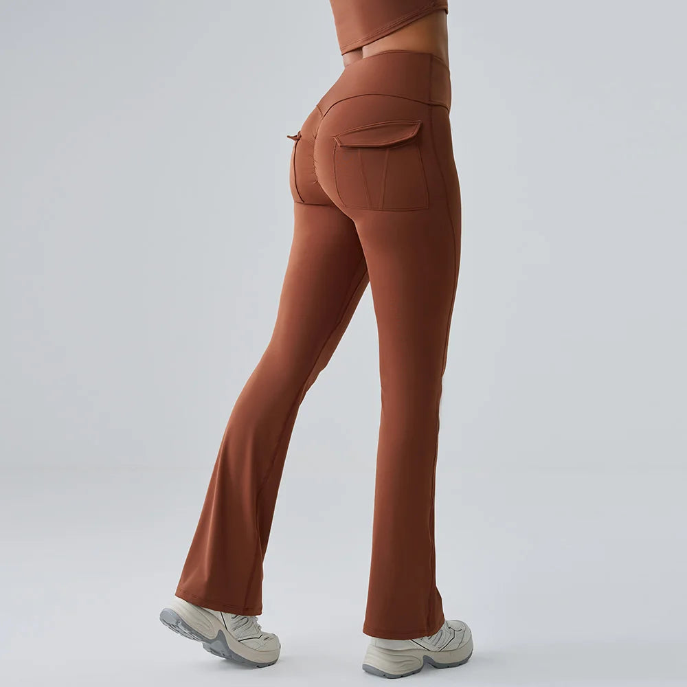 Ennzoo Flared Seam Pocket Leggings