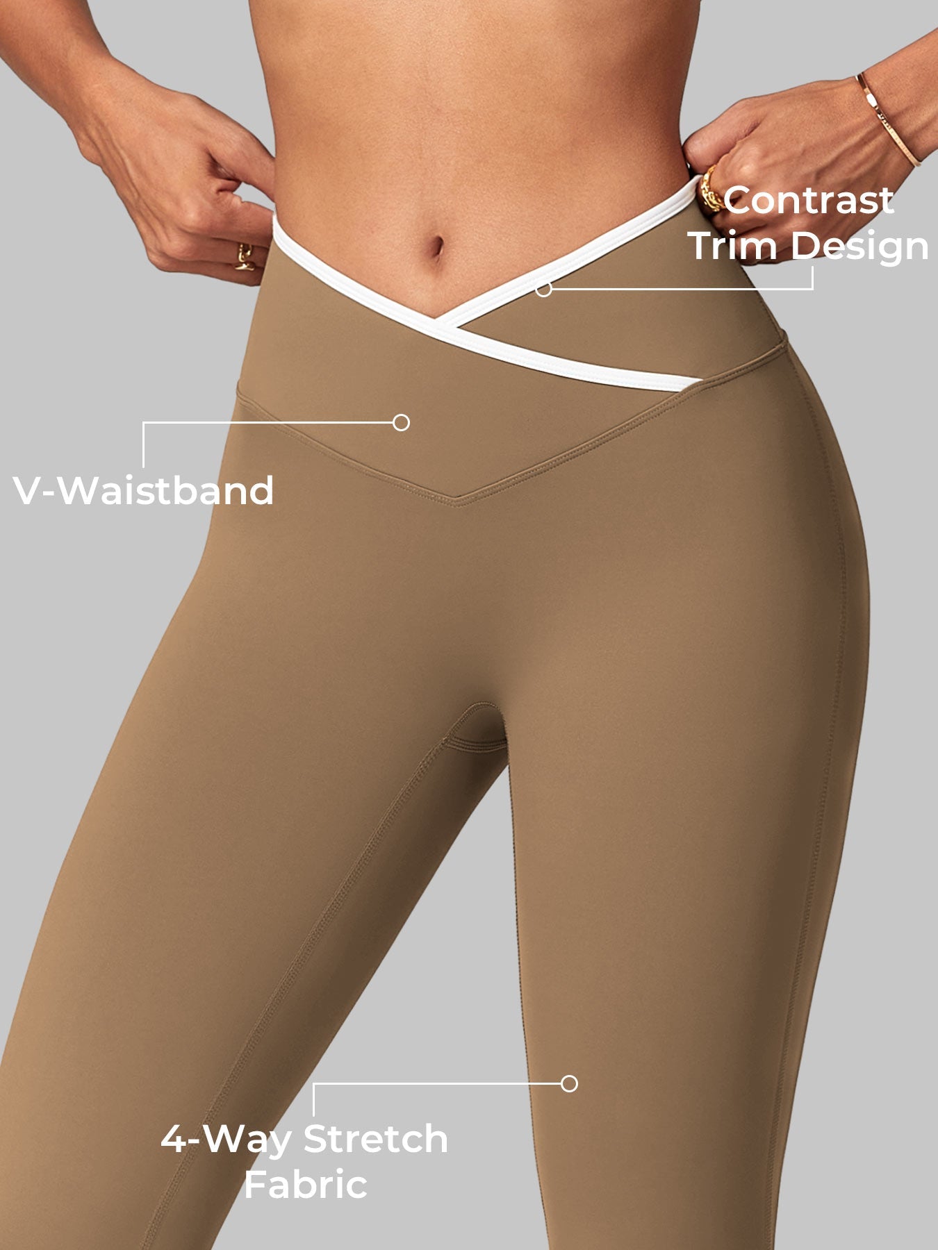 Yeoreo Alberta Contrast Trim Flare Leggings