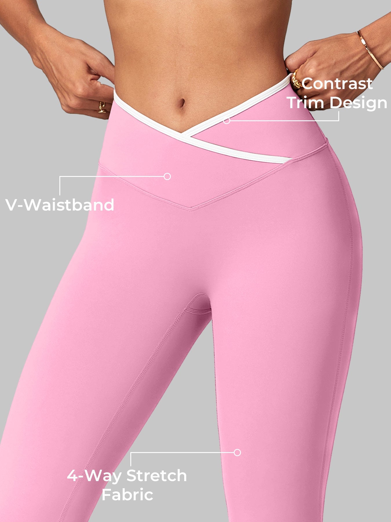 Yeoreo Alberta Contrast Trim Flare Leggings