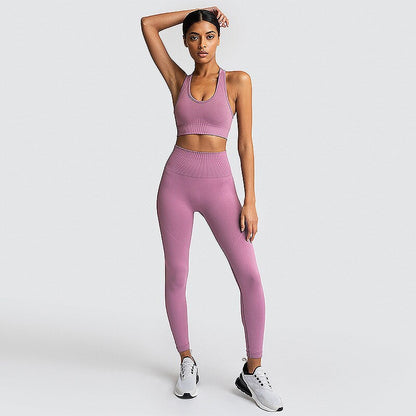 Knit High Waist Slim Workout Set
