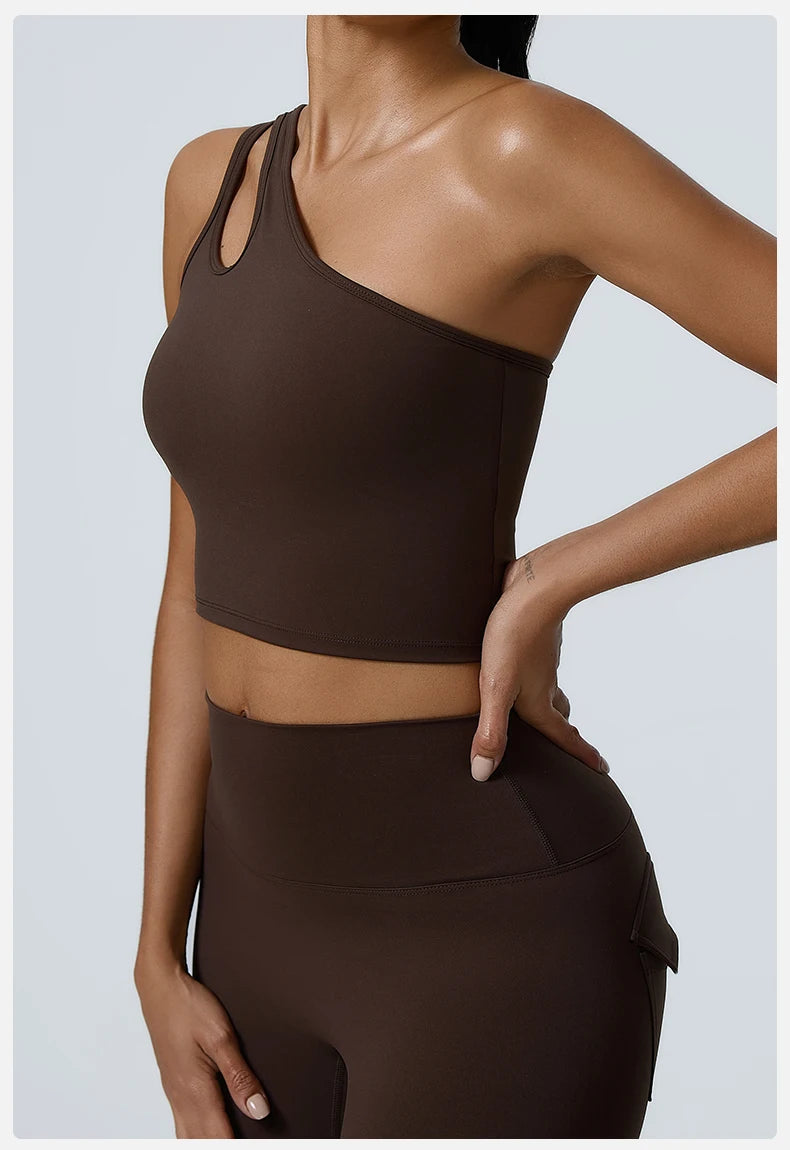 ENNZOO One-Shoulder Sports Bra