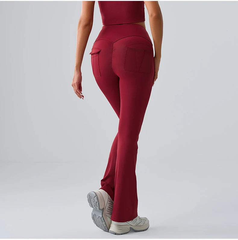 Ennzoo Flared Seam Pocket Leggings
