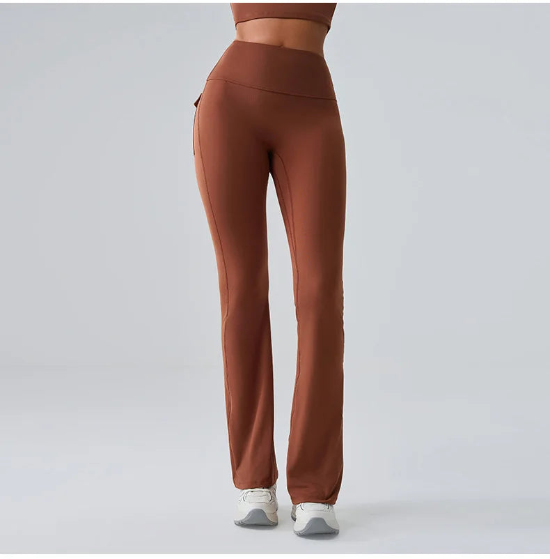 Ennzoo Flared Seam Pocket Leggings