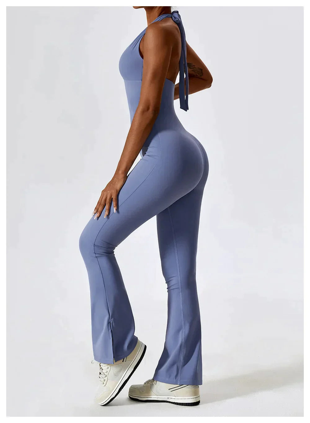 Zoorie Sexy V-neck Flare Jumpsuit