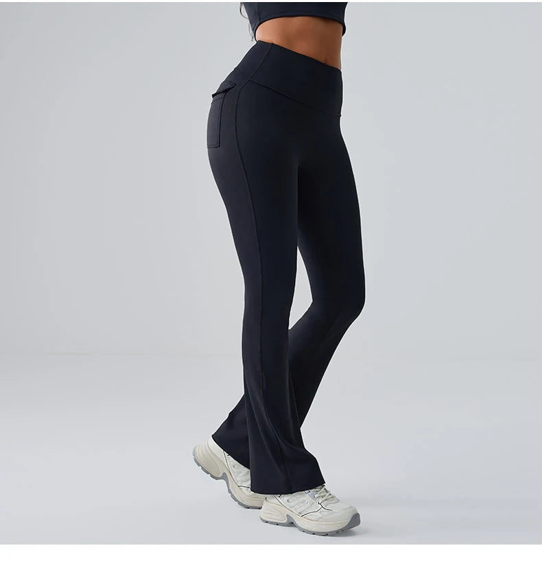 Ennzoo Flared Seam Pocket Leggings