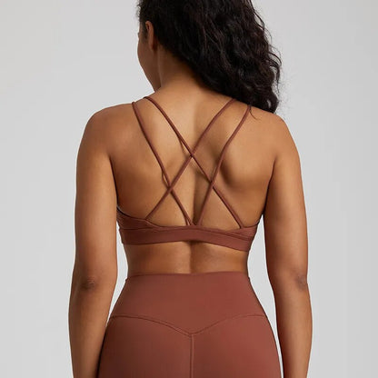 Zoorie Cross Back Training Jog Sport Bra