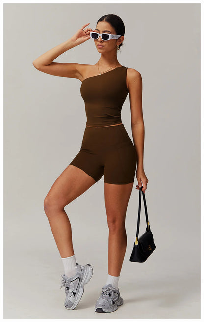 ENNZOO Asymmetric Sports Top