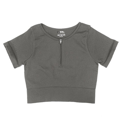 Gym Shirts Seamless Crop Tops