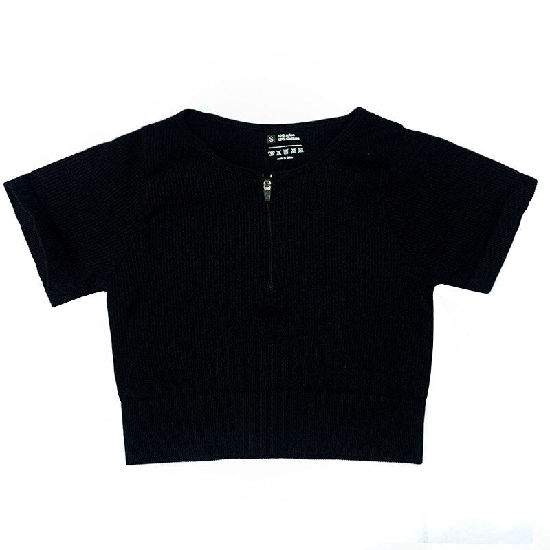 Gym Shirts Seamless Crop Tops