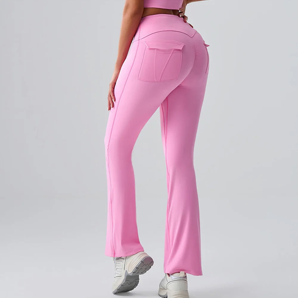 Ennzoo Flared Seam Pocket Leggings