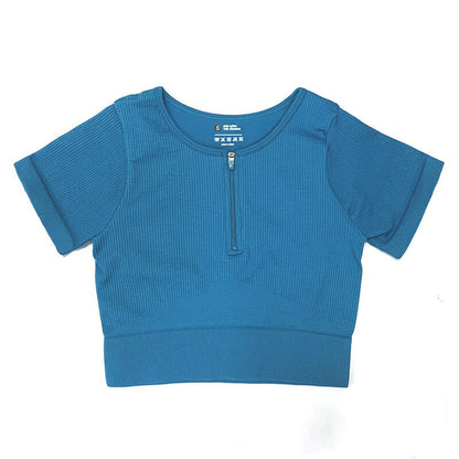 Gym Shirts Seamless Crop Tops
