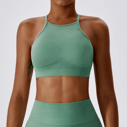 Zoorie High Neck Open Back Top