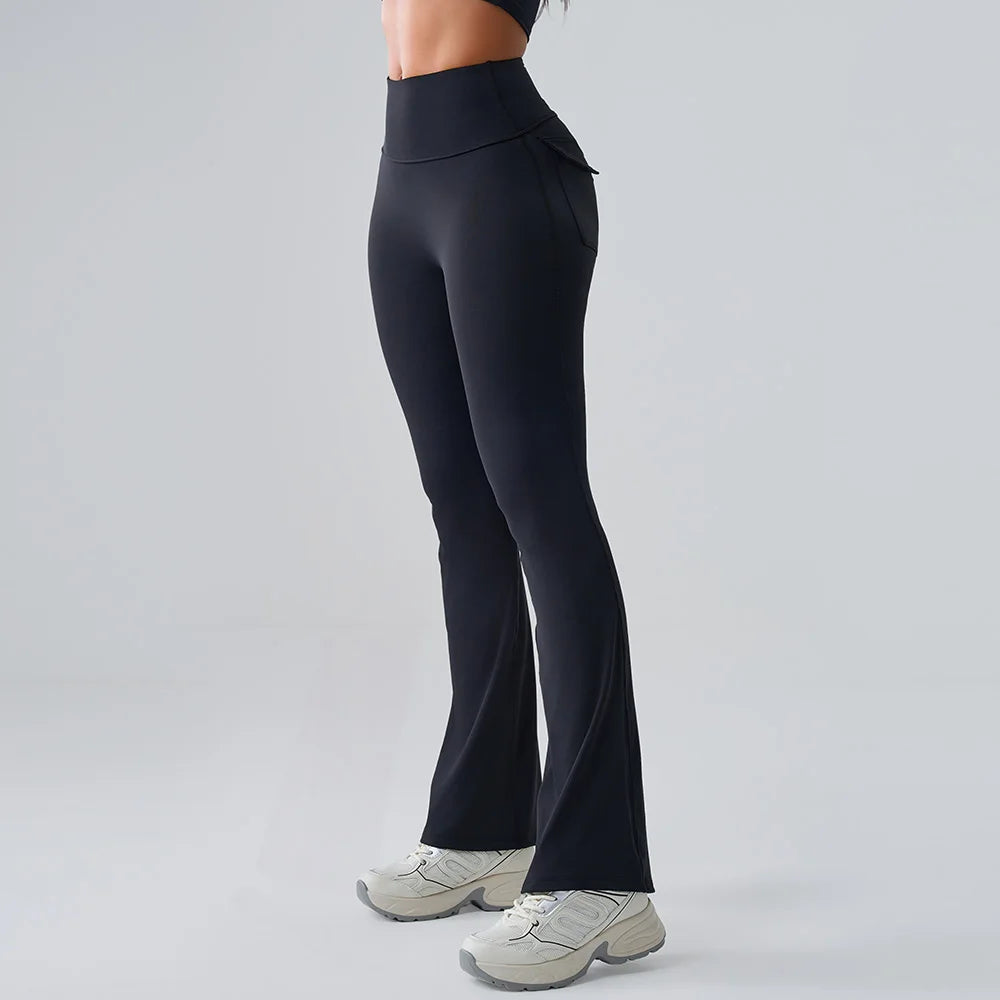 Ennzoo Flared Seam Pocket Leggings