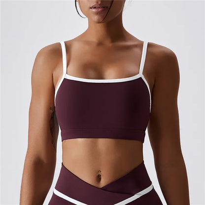 Zoorie Stitching Contrast Color Bra