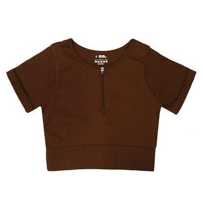 Gym Shirts Seamless Crop Tops