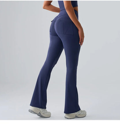 Ennzoo Flared Seam Pocket Leggings