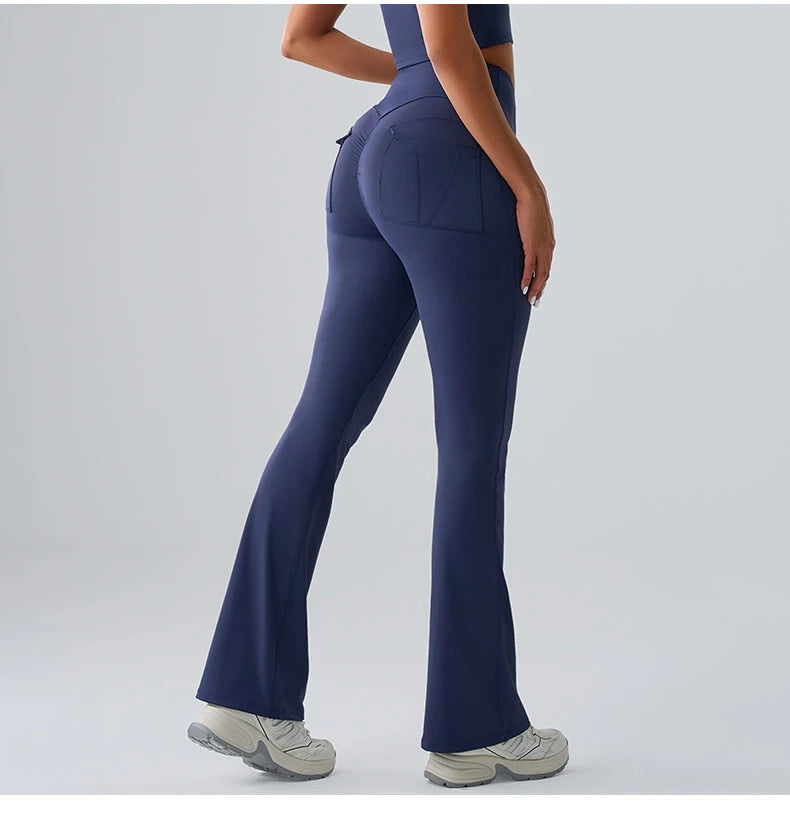 Ennzoo Flared Seam Pocket Leggings