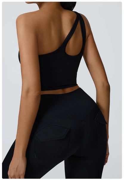 ENNZOO One-Shoulder Sports Bra