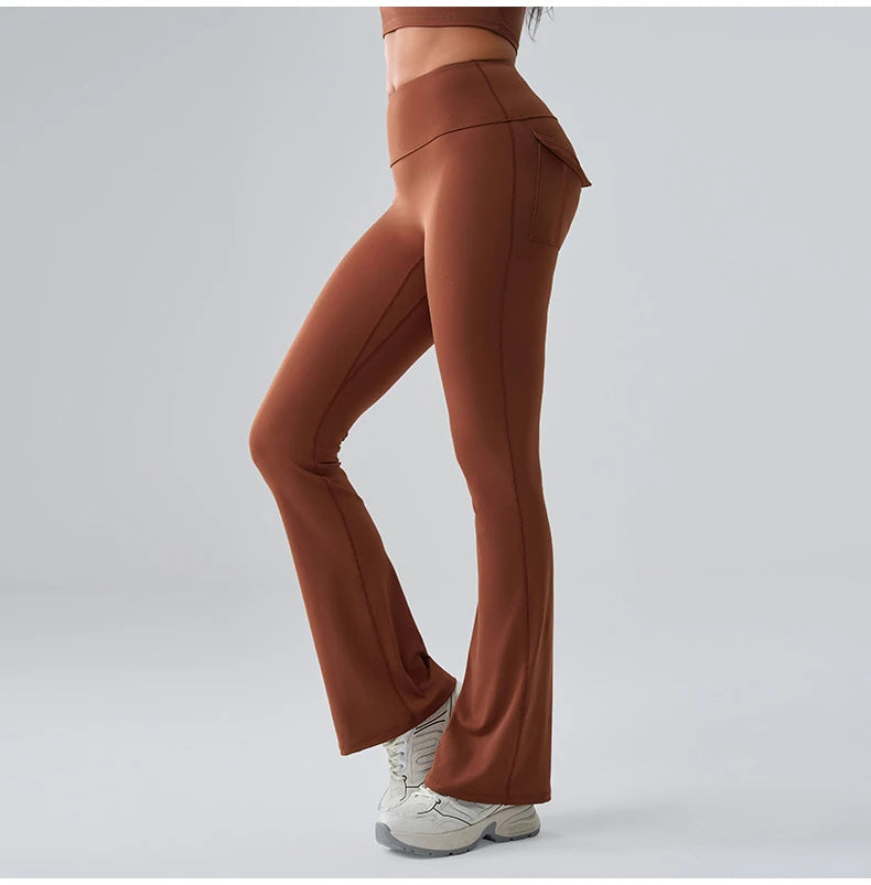 Ennzoo Flared Seam Pocket Leggings