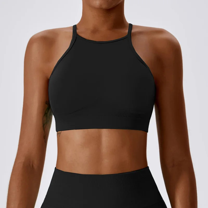 Zoorie High Neck Open Back Top