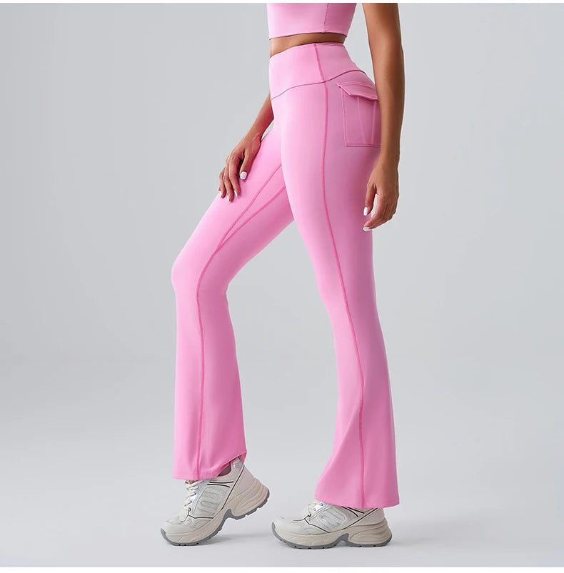 Ennzoo Flared Seam Pocket Leggings