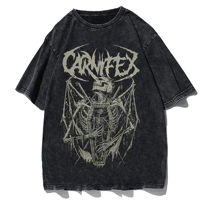 Zoorie Skull Letter Print T Shirts