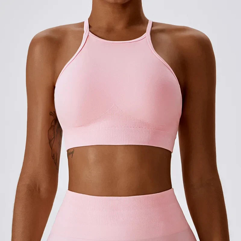 Zoorie High Neck Open Back Top