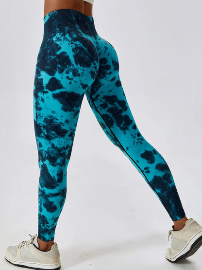 Ennzoo Tie-dye Seamless Scrunch Leggings