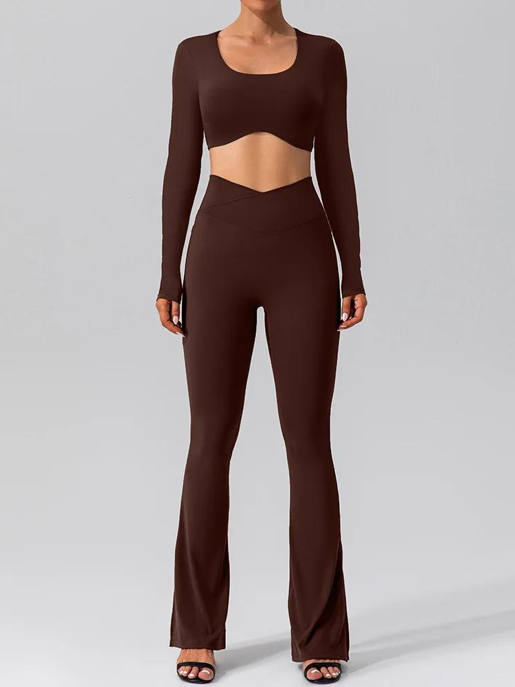 Zoorie Solid Color Yoga Suit