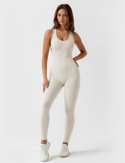 Yeoreo U-Neck One-piece Backless Jumpsuit