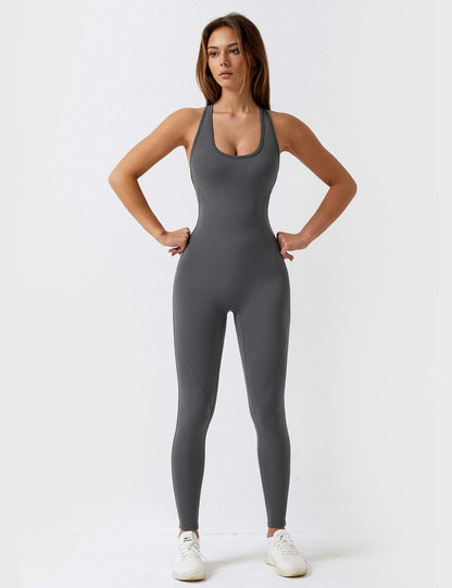 Yeoreo U-Neck One-piece Backless Jumpsuit