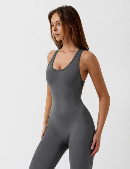 Yeoreo U-Neck One-piece Backless Jumpsuit