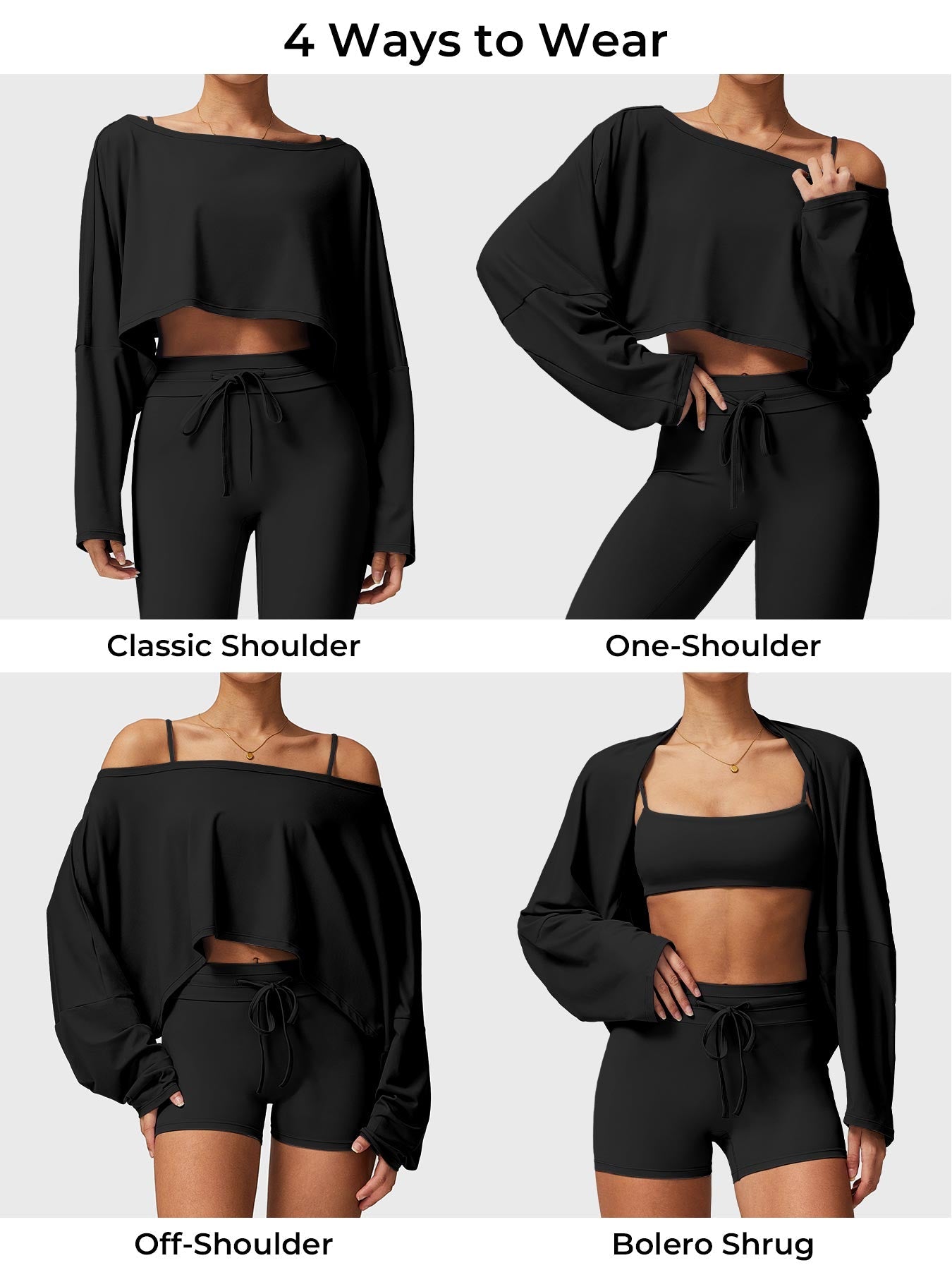Yeoreo Alison Off Shoulder Dolman Long Sleeves