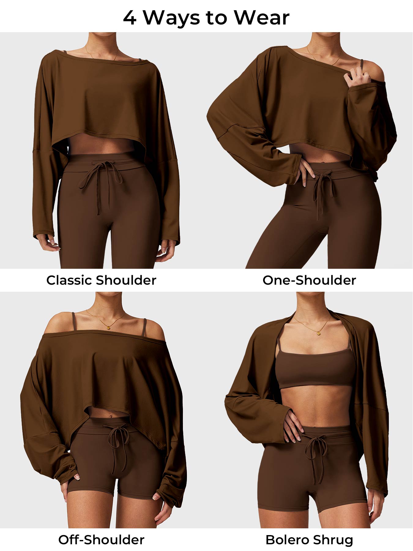 Yeoreo Alison Off Shoulder Dolman Long Sleeves