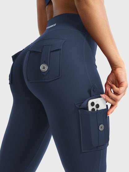 Yeoreo Hedda Cargo Flared Leggings