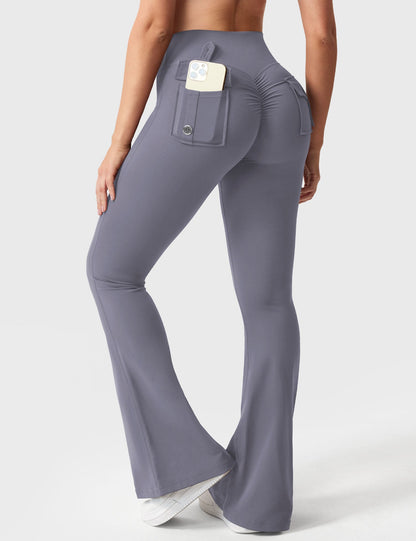 Yeoreo Brittany Flared Leggings with Pockets