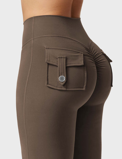 Yeoreo Brittany Flared Leggings with Pockets