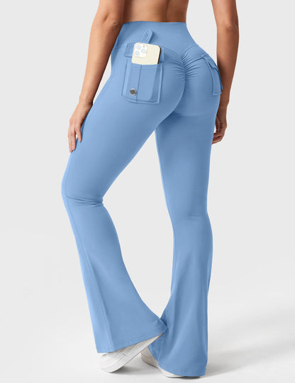 Yeoreo Brittany Flared Leggings with Pockets
